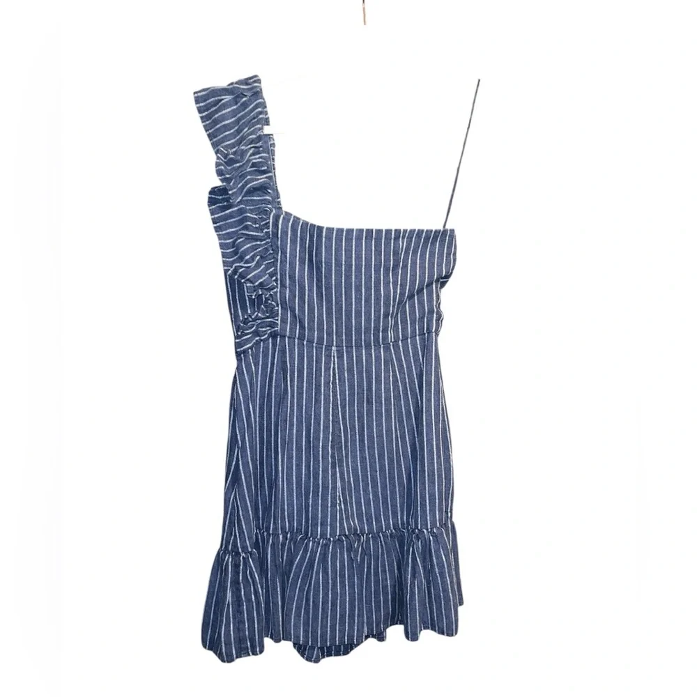 Alexis Denim One-Shoulder Ruffle Dress - Picture 5 of 5